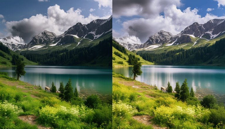Image comparison before and after optimization